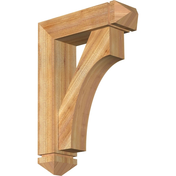 Ekena Millwork Westlake Arts and Crafts Rough Sawn Bracket w/ Offset Brace, Western Red Cedar, 6"W x 20"D x 28"H BKT0604X20X28WTL03RWR - main